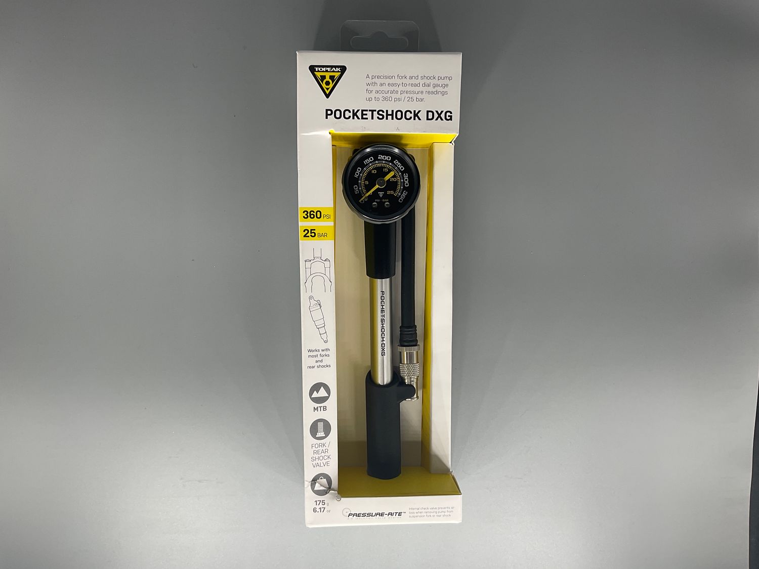Topeak Pocketshock DXG Pump: Black/Silver