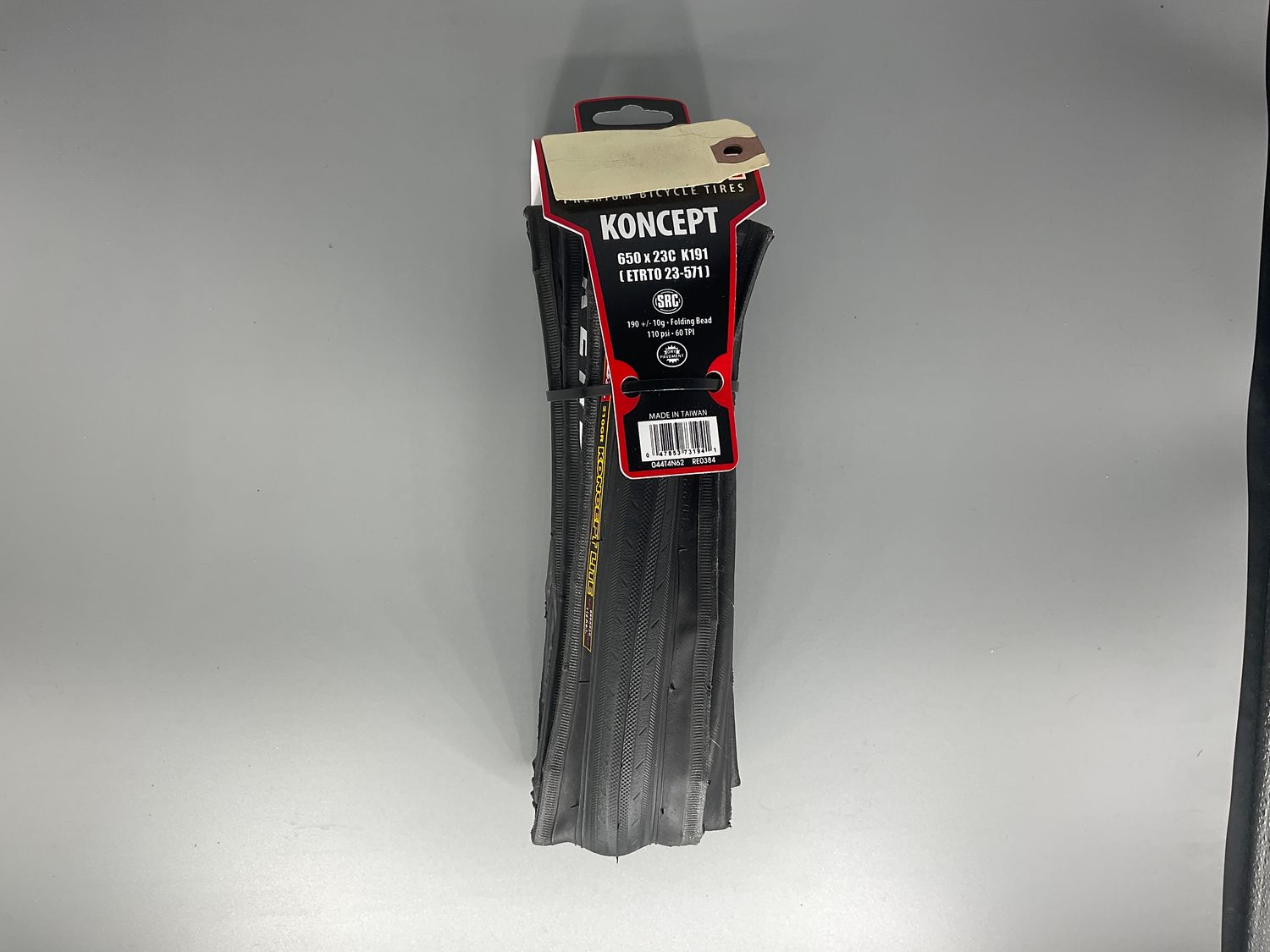 TIRE   650c x 23  Clincher, Folding, Black, Kenda Koncept  60tpi