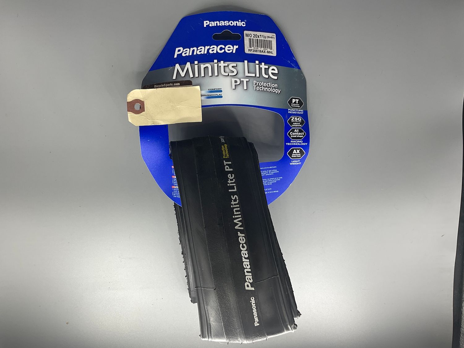 TIRE  20x1-1/8 - BLK - FOLD  MINITS LITE PT B  PAN