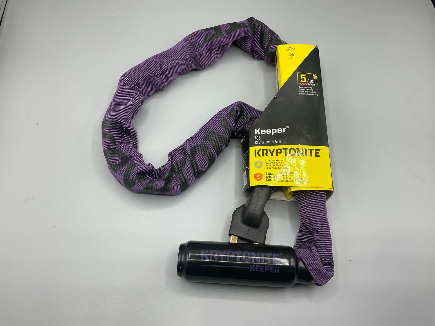 Krypto Keeper 785 Integrated Chain Lock: 2.8&#39; (85cm) Purple