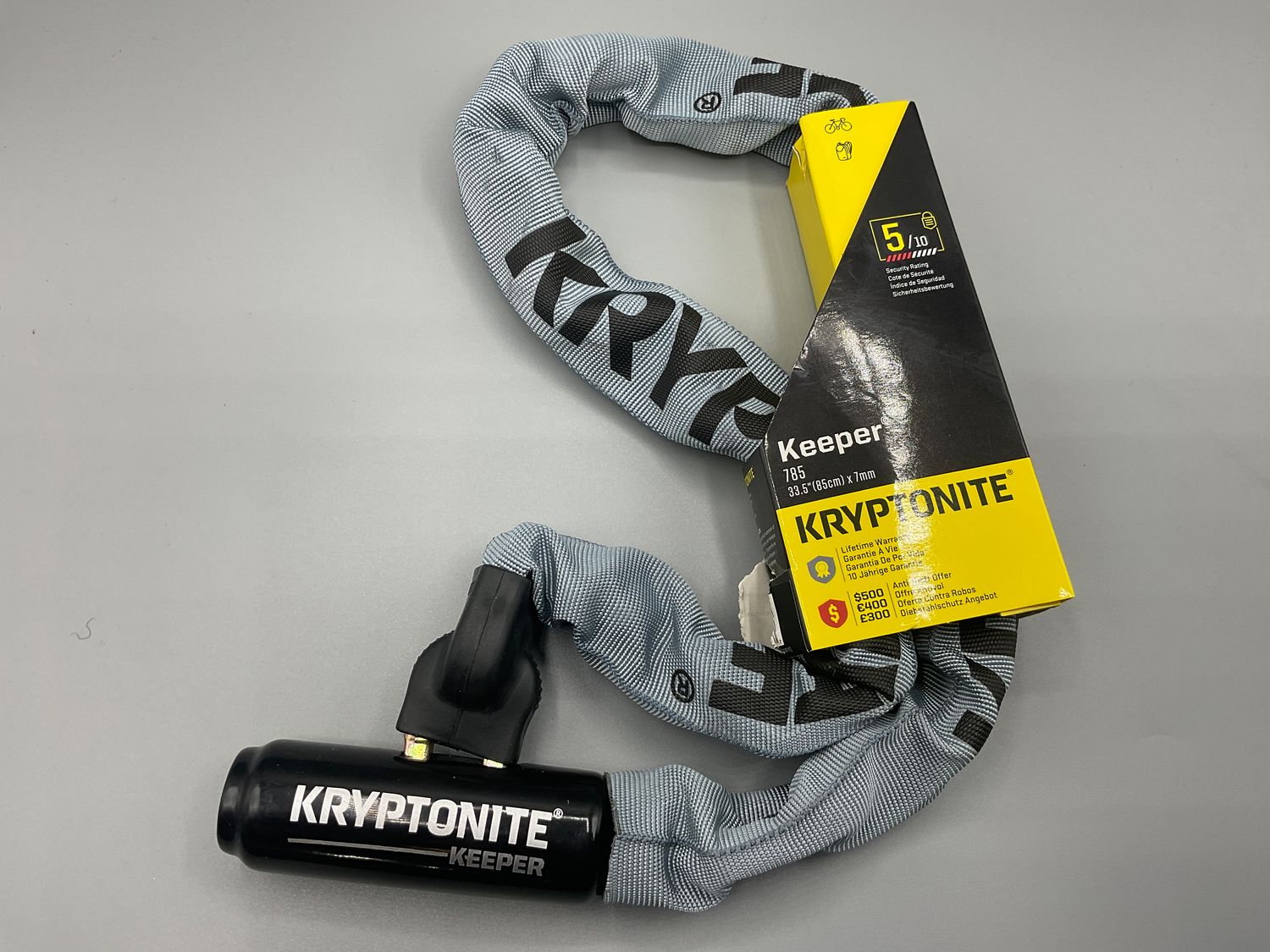 LOCK KRY CHAIN 785 KEEPER 33.5inx7mm GY