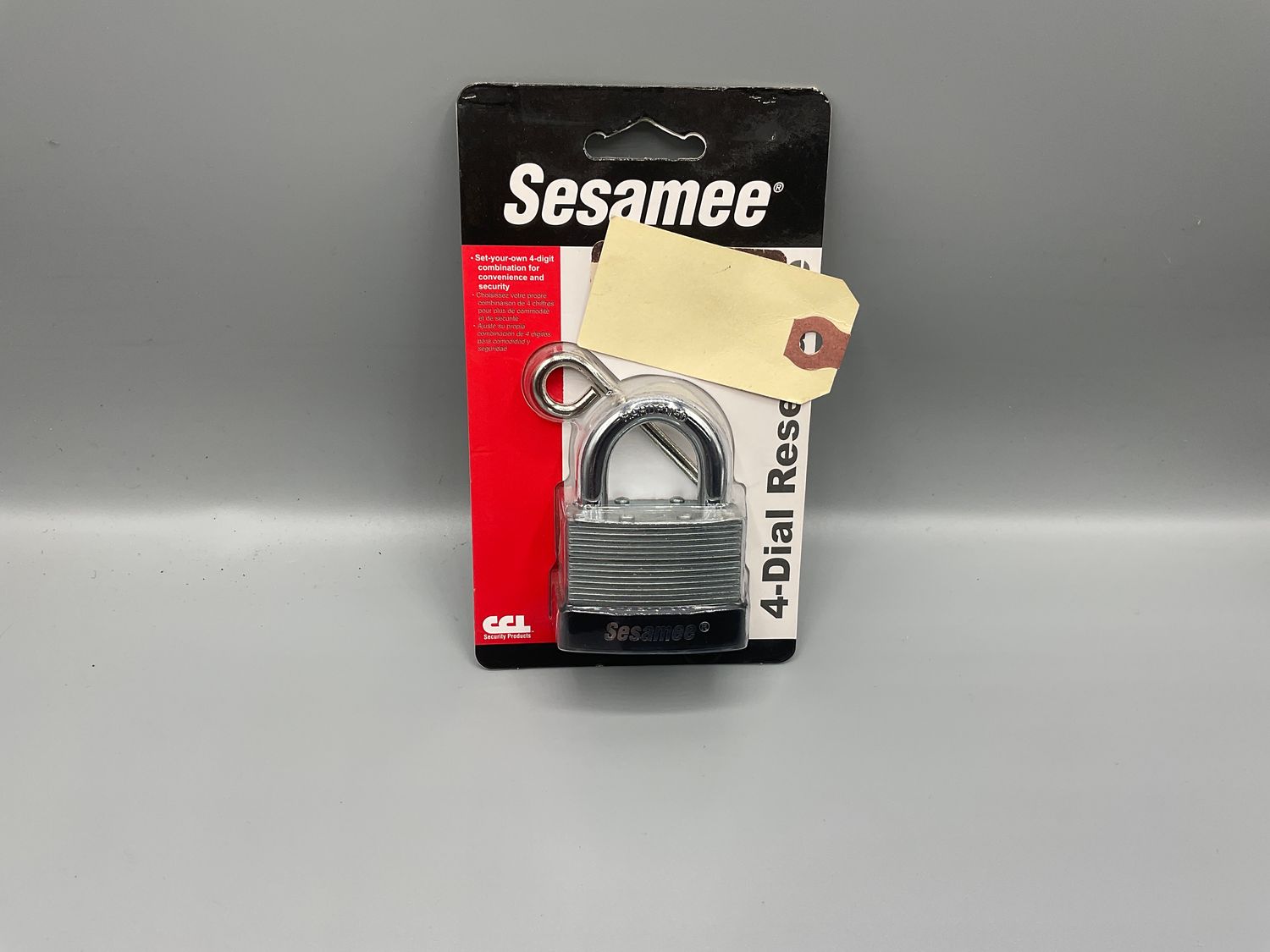 Sesamee 4-dial resettable  padlock