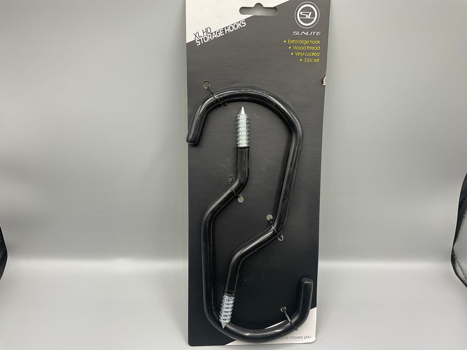 STORAGE HOOK SUNLT XL/HD BK CDof2