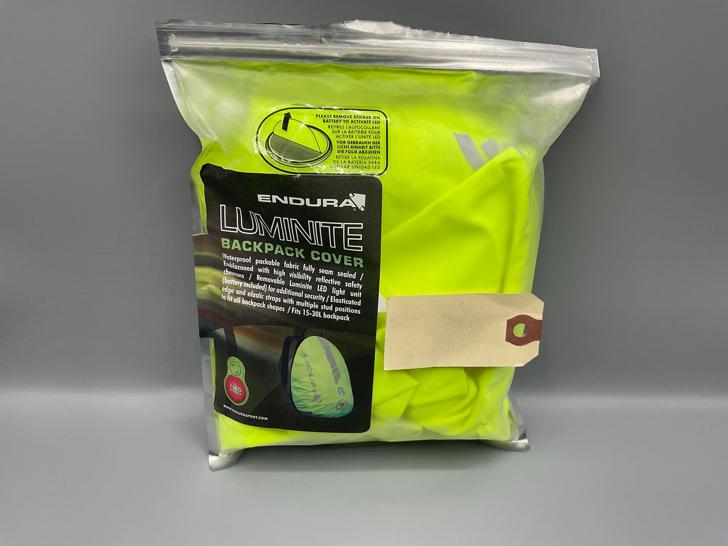 Luminite Backpack Cover: HiVizYellow - One size