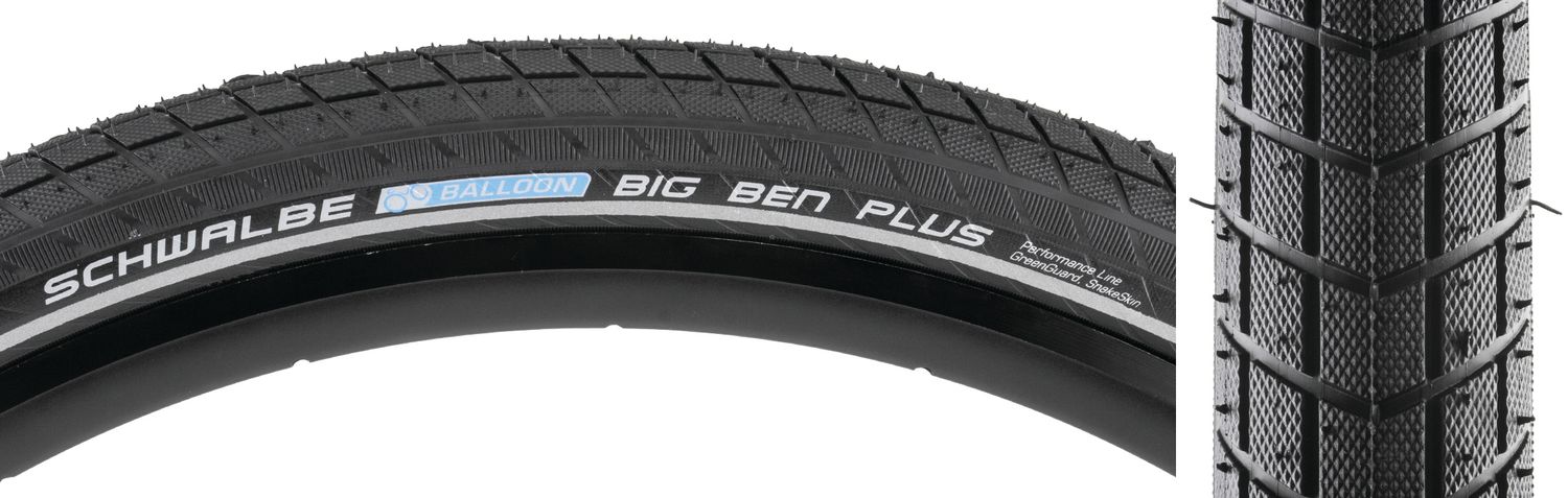 Schwalbe Big Ben Tire - 27.5 x 2, Clincher, Wire, Black, GreenGuard, Endurance