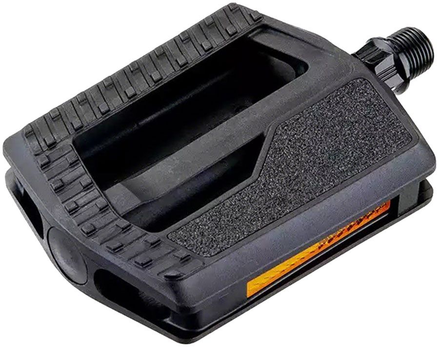 Pedals - Platform, Plastic, 9/16&quot;, Black, Grip tape