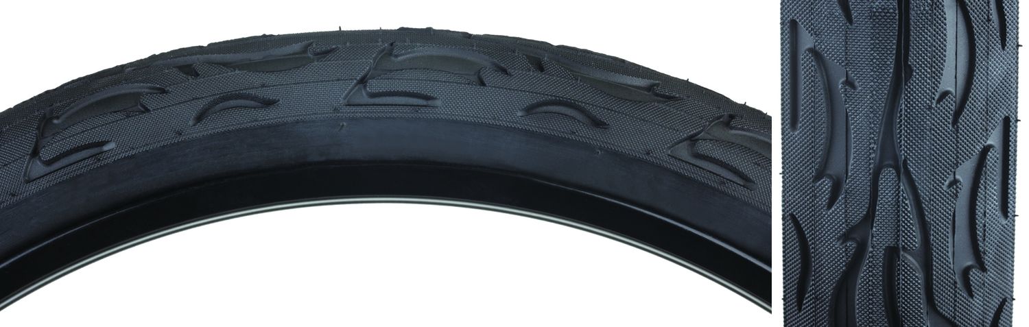 TIRE 24x3 BK/BK FLAME WIRE BEADED eBike