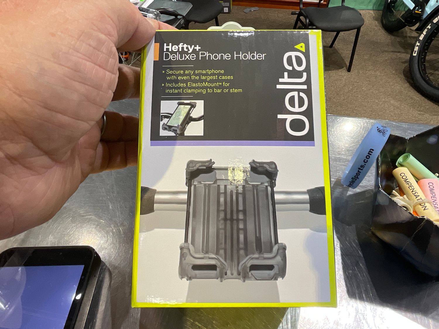 HBAR MOUNT DELTA SMART PHONE HOLDER HEFTY PLUS CL
