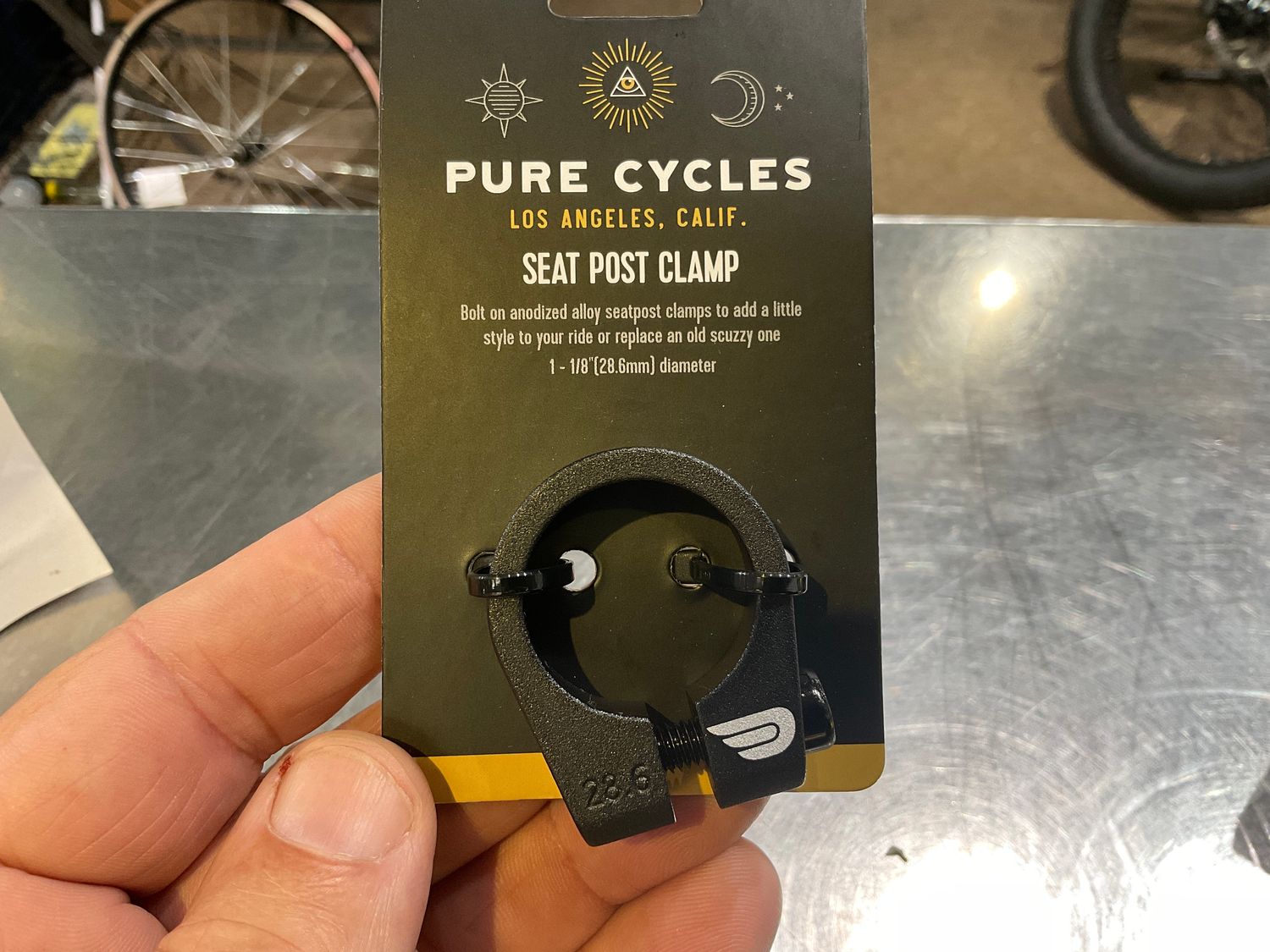 SEATPOST CLAMP PURE 28.6 ALY BK