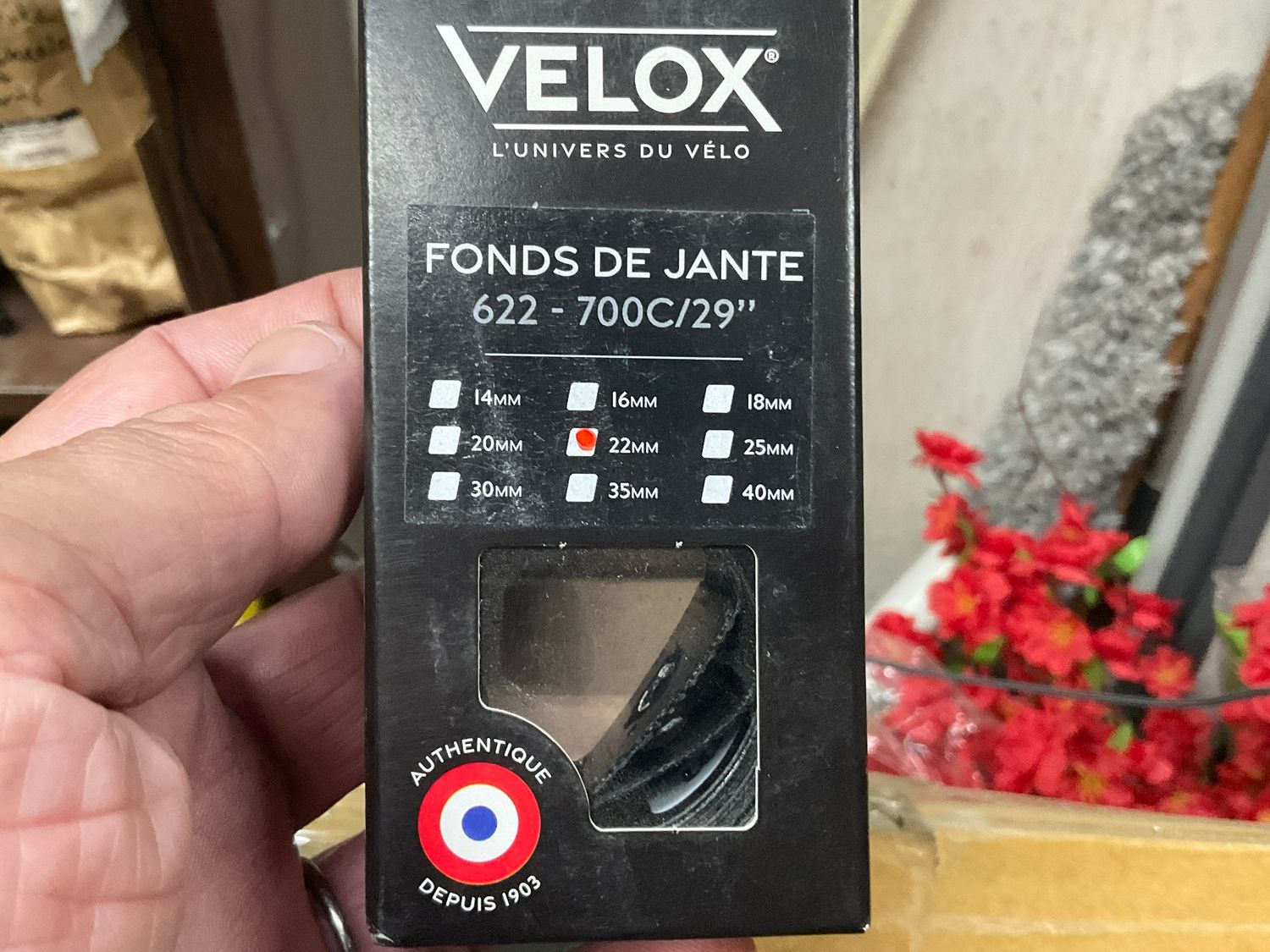 RIM STRIP VELOX 700c/29in 22mm BK HP PR