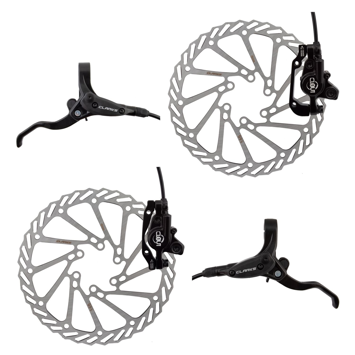 BRAKE DISC CLarks  CLOUT-1 HYD F&amp;R w/LVR 160 BK