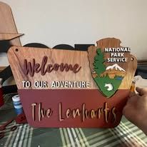 Custom National Park Shape Sign