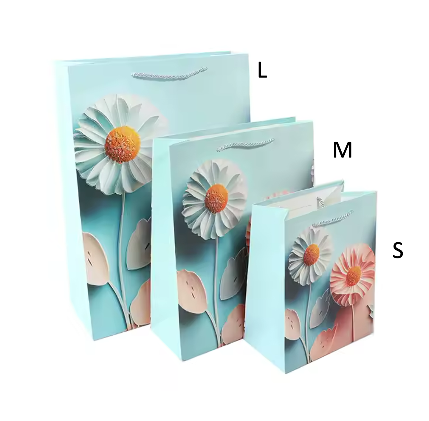 Gift Bag Anniversary, Birthday, Get well, Glitter details, Item: Spring, Size: Medium