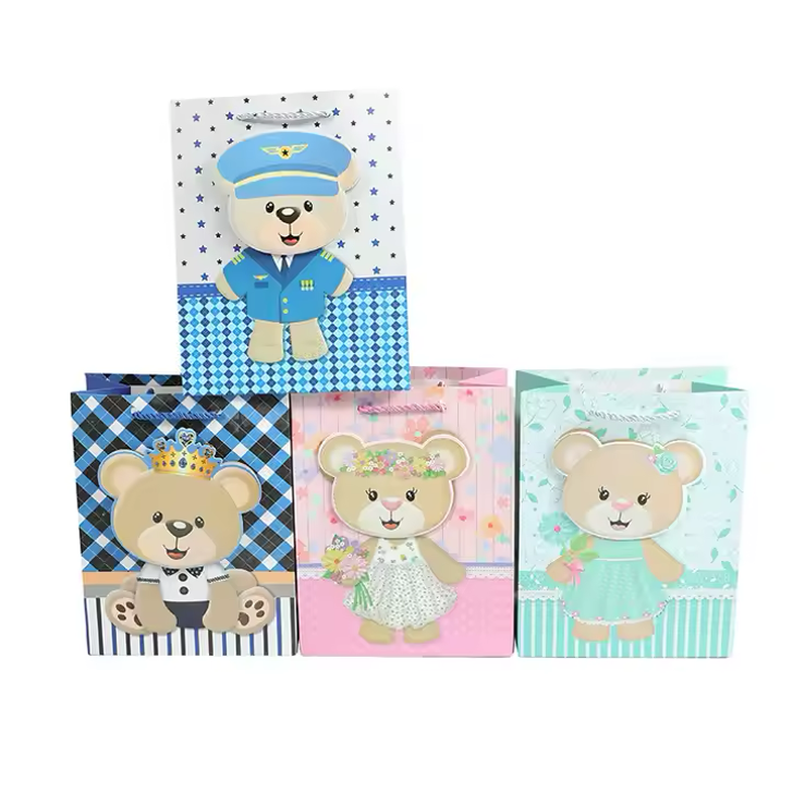 Gift Bag Baby Shower, Gender Reveal, Birthday, Get well, Glitter details