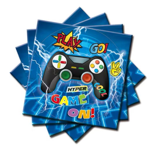 Game on Napkins 6in, 20 pcs