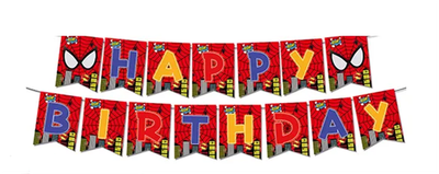 Spiderman Happy Birthday Banner