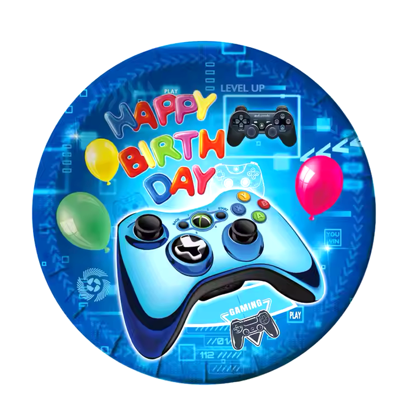 Gaming Paper Plates 9in, 10 pcs