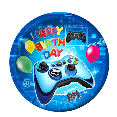 Gaming Paper Plates 9in, 10 pcs