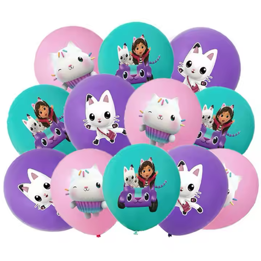 Gabby Dollhouse 18 pcs latex Balloons 12 in
