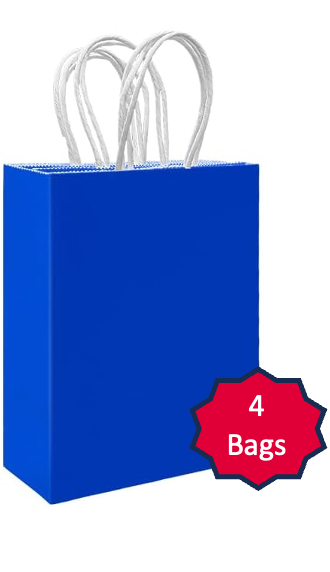 Navy Blue Paper Gift Bags - 4 bags/ Pack