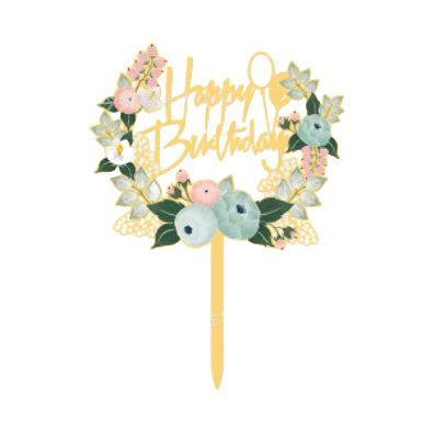 Acrylic Cake Topper Happy Birthday GPW