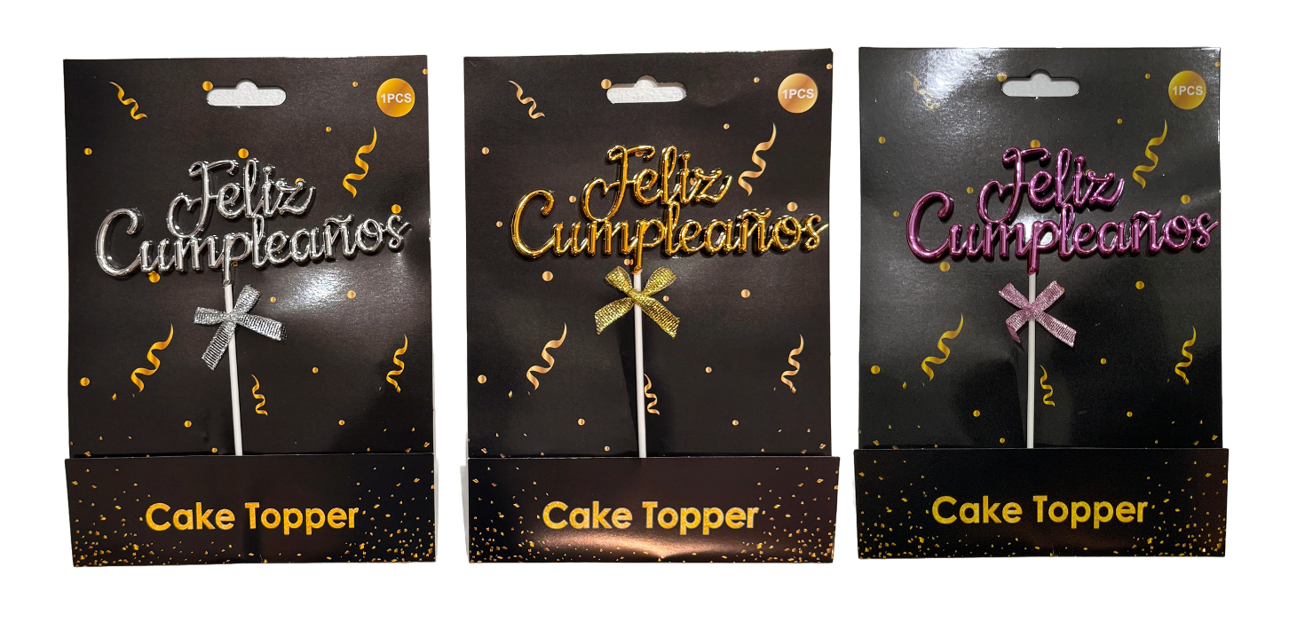 3D Cake Topper &quot;Feliz Cumpleaños&quot;