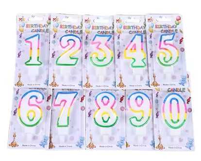 Colorful Number Birthday Candles
