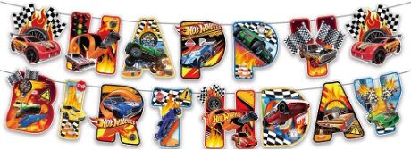 Hot Wheels Happy Birthday Banner