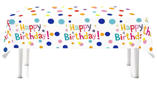 Happy Birthday Tablecloth