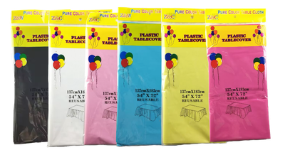 Plastic Disposable Tablecloth 54&quot; x 108&quot;