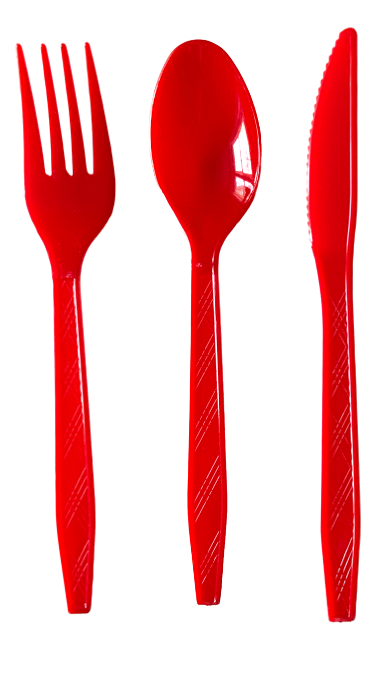 Red Plastic Utensils 10 cts