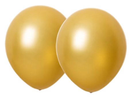 Black Gold Metallic Latex Balloon 12 in