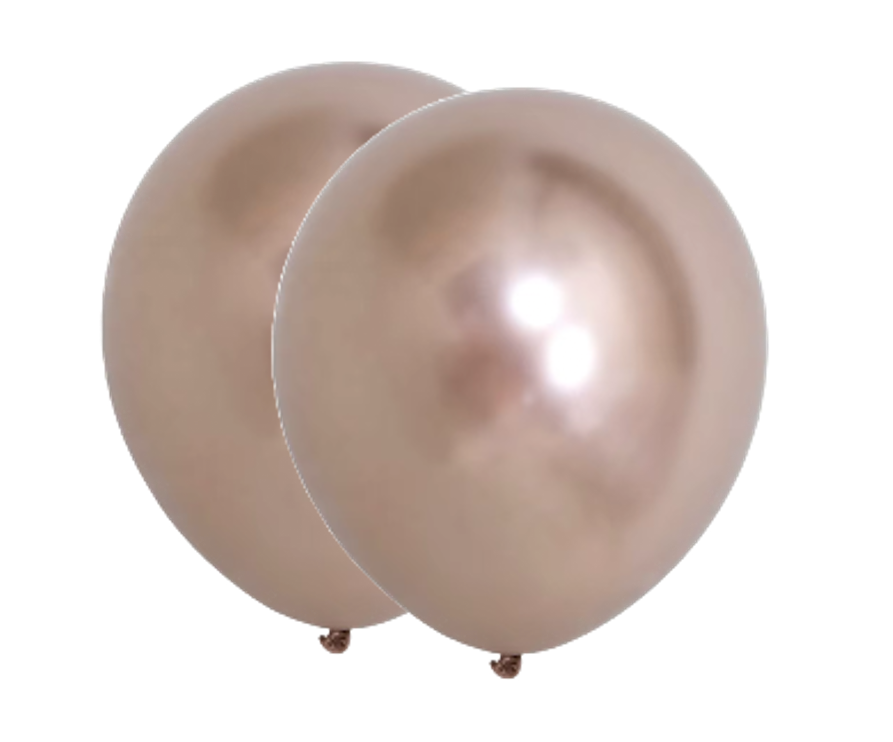 Chrome Champagne Gold Latex Balloon 18 in