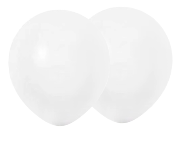 White Standard Latex Balloon 12 in