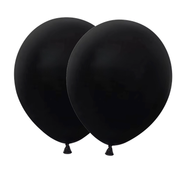 Black Standard Matte Latex Balloon 12 in