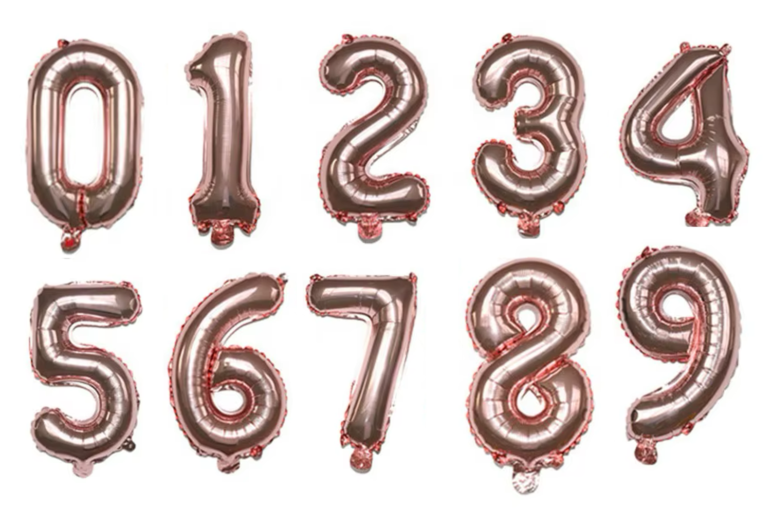 Rose Gold Foil Number Balloon 32&quot; Helium Filled