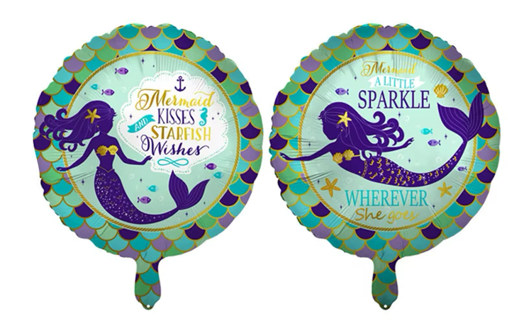 Mermaid Foil Balloon Helium Filled, 18&quot;