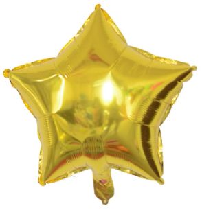 Gold Star Foil Balloon Helium Filled, 18&quot;
