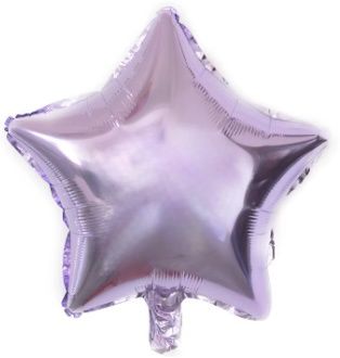 Lilac Star Foil Balloon Helium Filled, 18&quot;