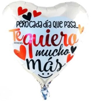 Te Quiero Mas Foil Balloon Helium Filled 18&quot;