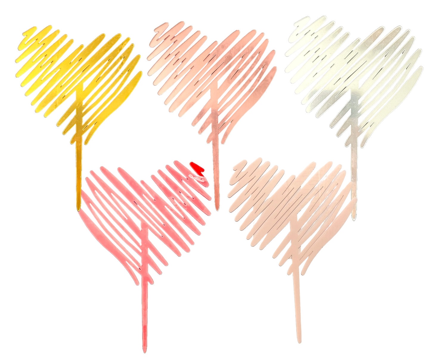 Heart Acrylic Cake Topper