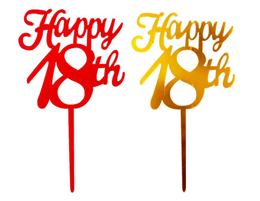 Happy 18th Acrylic Cake Topper”