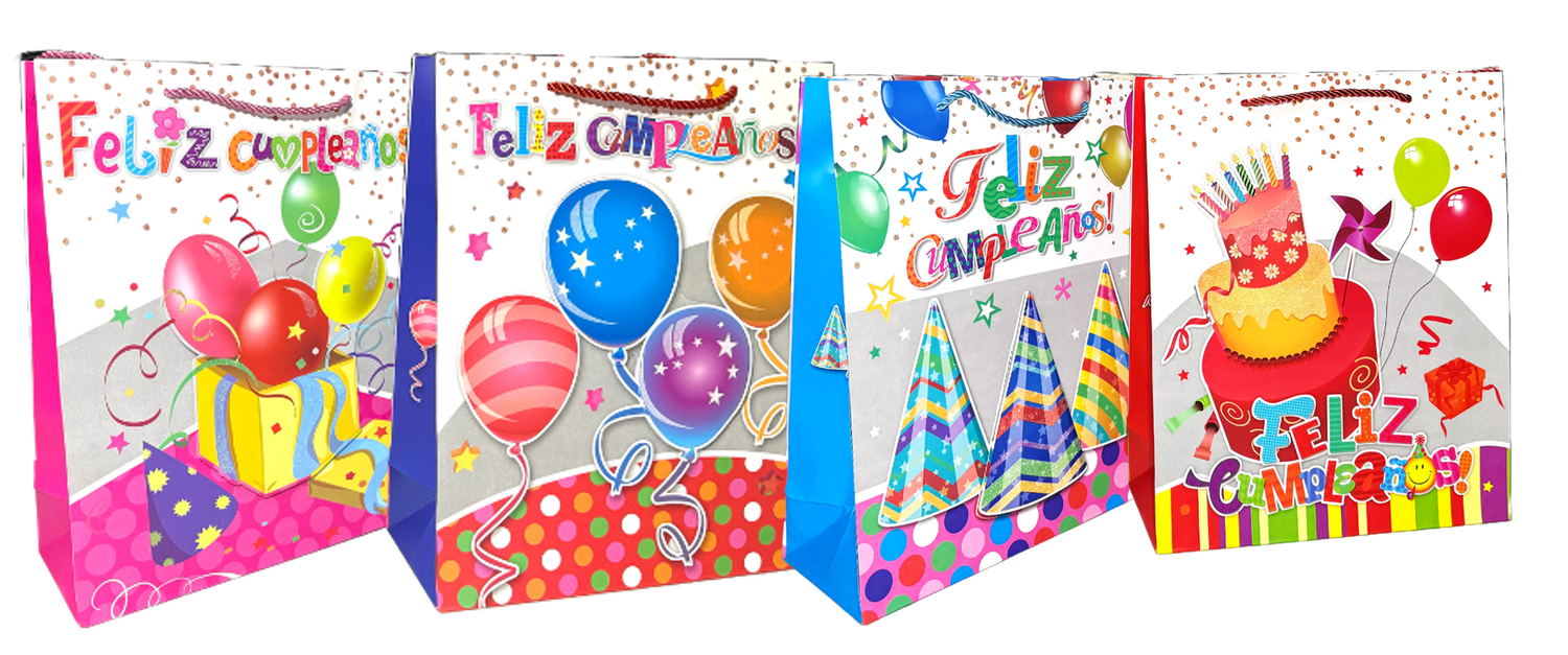 3D Gift Bags Happy Birthday, &quot;Feliz Cumpleaños&quot;