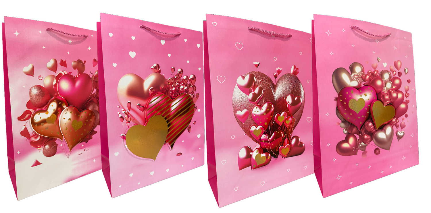 3D Hearts Gift Bag