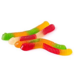 CANDY GUMMY WORMS 1/4 lb