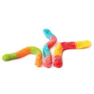 SOUR NEON WORMS 1/4 lb