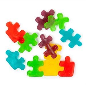 GUMMY PUZZLE PIECES 1/4 lb