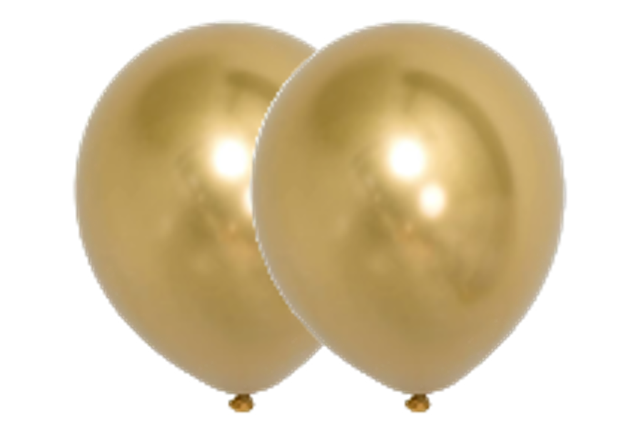 Chrome Gold Latex Balloon 18 in - Bag