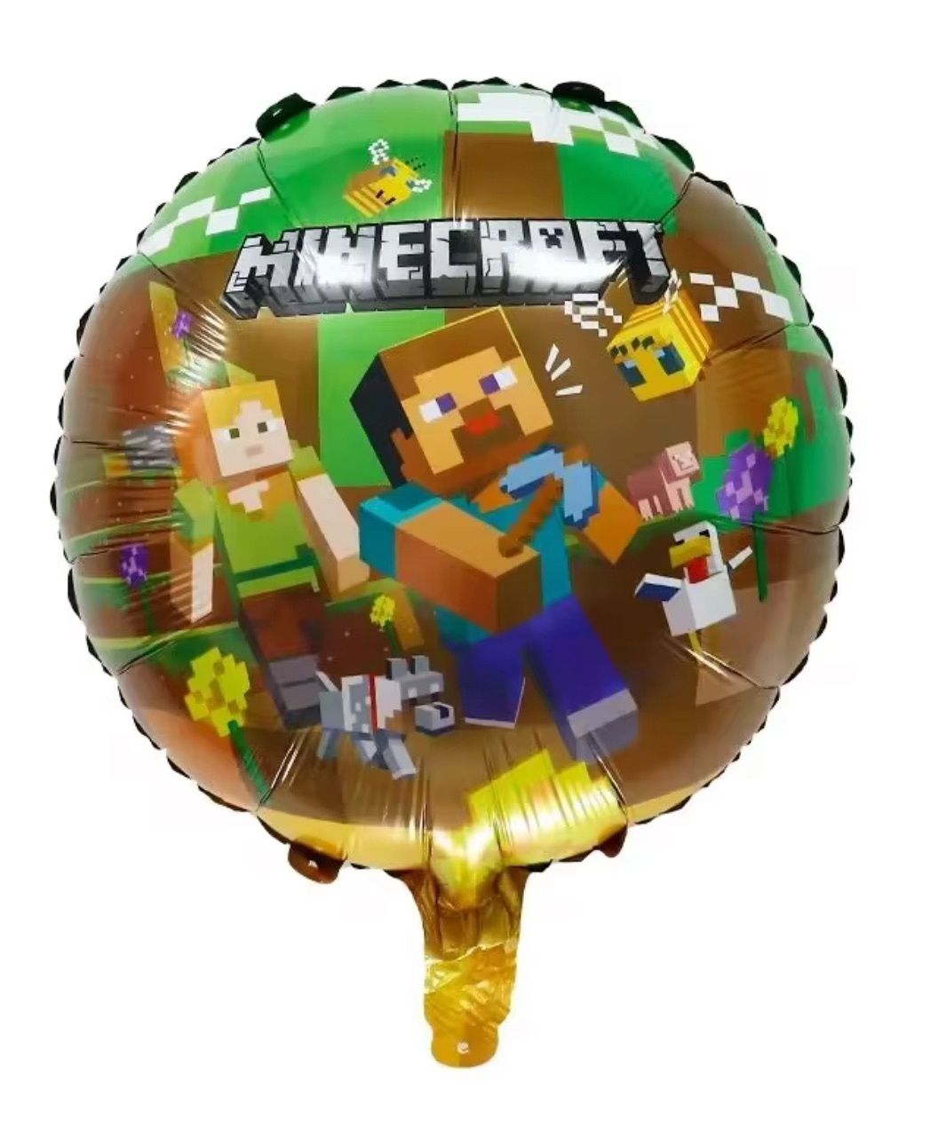 Minecraft Overworld Foil Balloon Helium Filled, 18&quot;