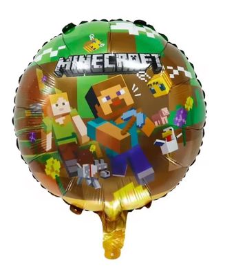 Minecraft Overworld Foil Balloon Helium Filled, 18&quot;